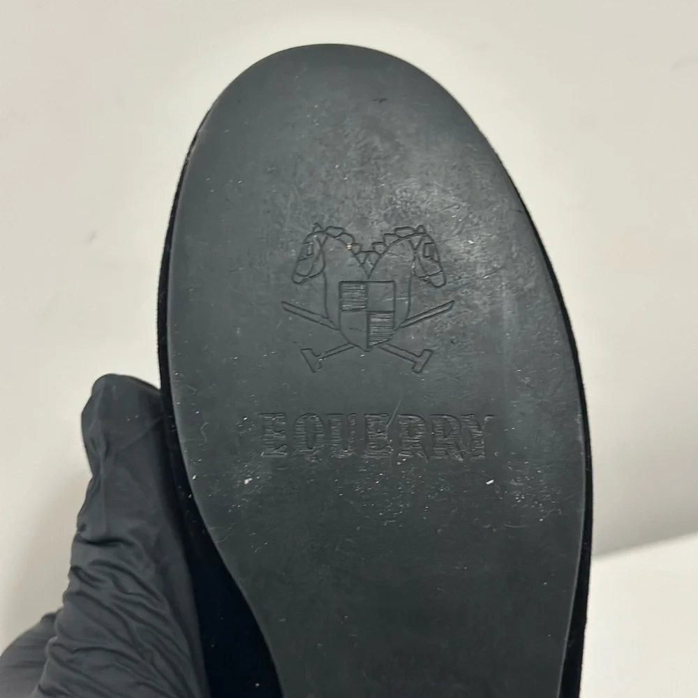 London Kids Black Velvet Strap Shoes Girl’s Size (EU)32 (US) 1 Made In Italy